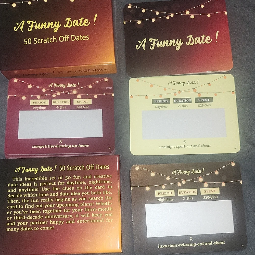 Game 50 Scratch Off Dates Cards